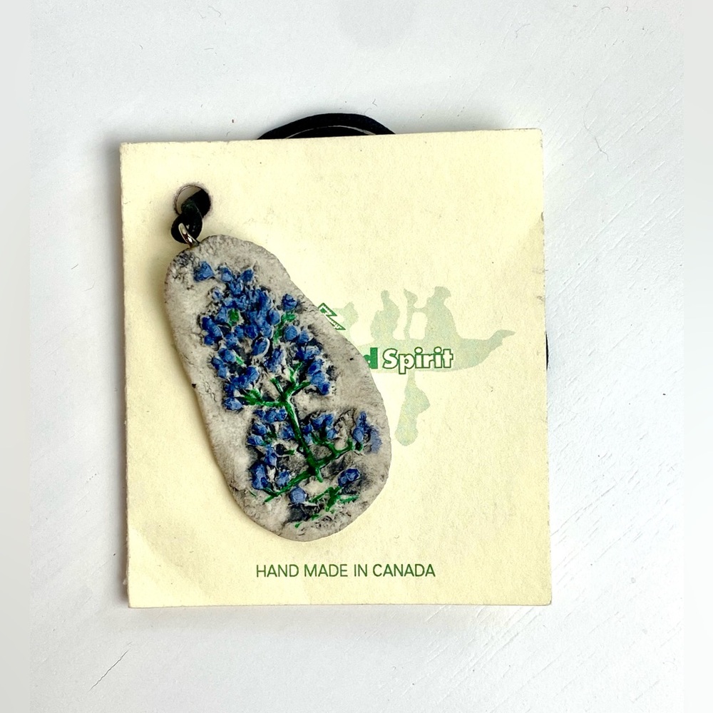 Woodland Spirit ceramic & cord necklace